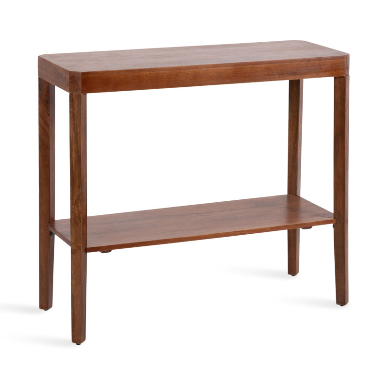 Ardentown Rectangle Entryway Console Table, Dark Brown Wood