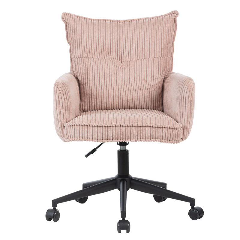 Fauteuil de coiffeuse pivotant Winegar, Rose