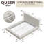 Structure de lit plateforme en chenille avec mousse de nuage, rembourrage en mousse de 5 pouces, sans sommier, facile à assembler-123276767-126016548