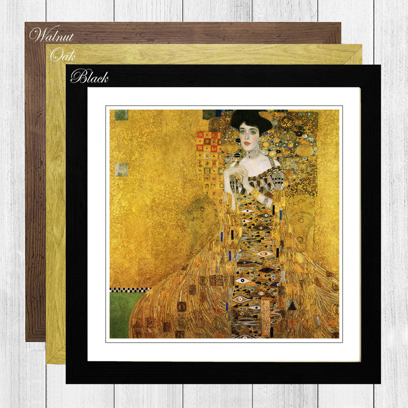 Portrait of Adele Bloch-Bauer I by Gustav Klimt - Framed Print, Walnut