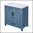30-Inch Blue Bathroom Vanity with Ceramic Sink, Solid Wood, Soft-Closing Doors, and Ample Storage for Modern Elegance