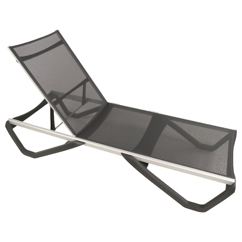 Méridiennes de patio Seabreeze Sunloungers, Noir, Noir