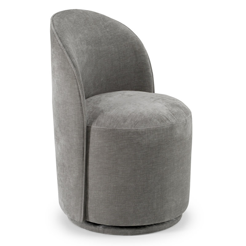 Benbow Upholstered Swivel Dining Chair, Dove Gray