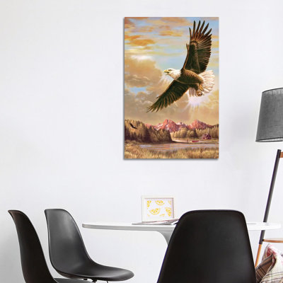 Up On High- Eagle 1 Piece Wrapped Canvas Wall Art