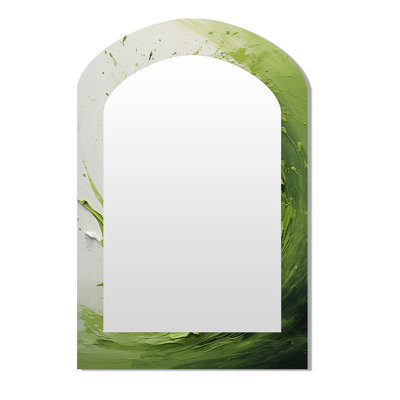 Vert et blanc spirale abstraite V