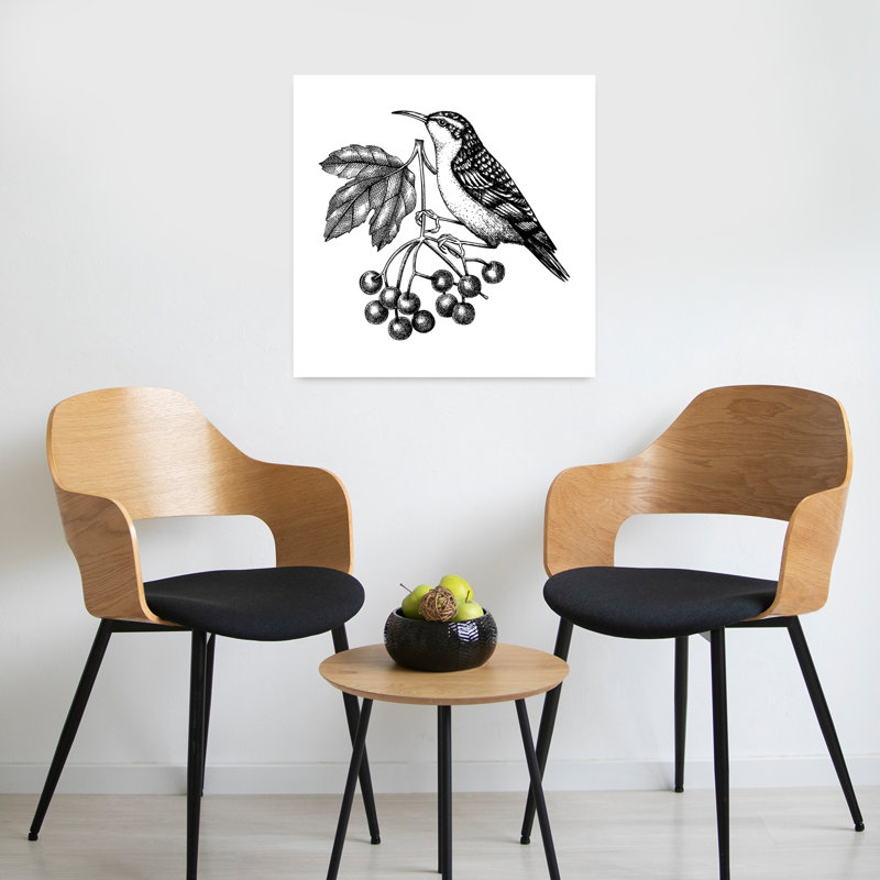 Art contemporain oiseau minimaliste, art contemporain, H 24 po x l 24 po