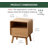 20.5"H MCM Compact Solid Wood Nightstand with Drawer & Open Shelf-693995648-688546626