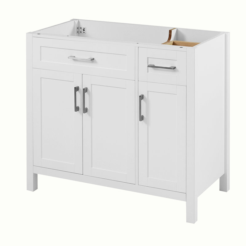 Meuble-lavabo de salle de bain sans lavabo, Blanc
