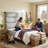 Modern Adjustable Wall-Mounted Upholstered Headboard, King, Gray Linen-1626855958-1626855946