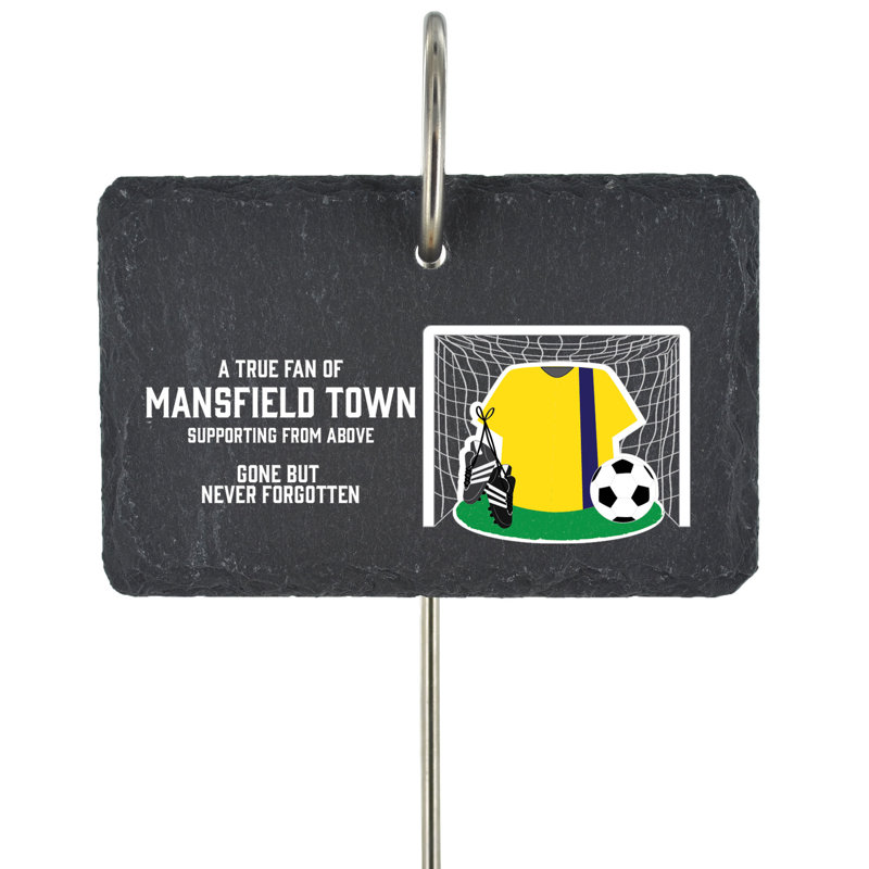 Bouley Mansfield Town Fan Football Slate Grave Marker Memorial Plaque