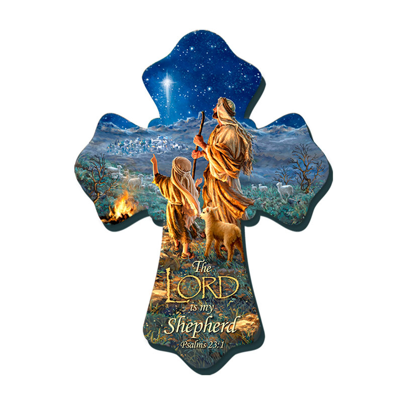 The Lord Is My Shepherd Wooden Cross