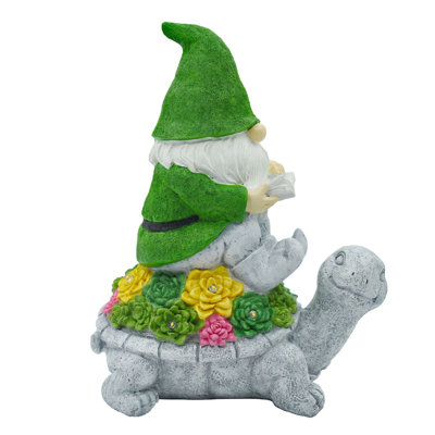 Solar Gnome Turtle Garden Ornament