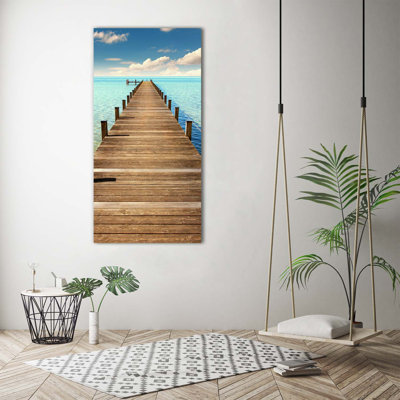 Wooden Pier - Wrapped Canvas Print