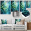 «Blue and White Tropical Plants Mirage 4 - Jungle», art mural en métal-101155251