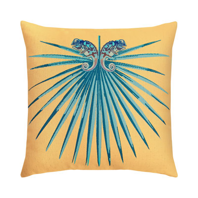 Chameleon Sunbrella® Throw Square Indoor/Outdoor Pillow Cover & Insert
