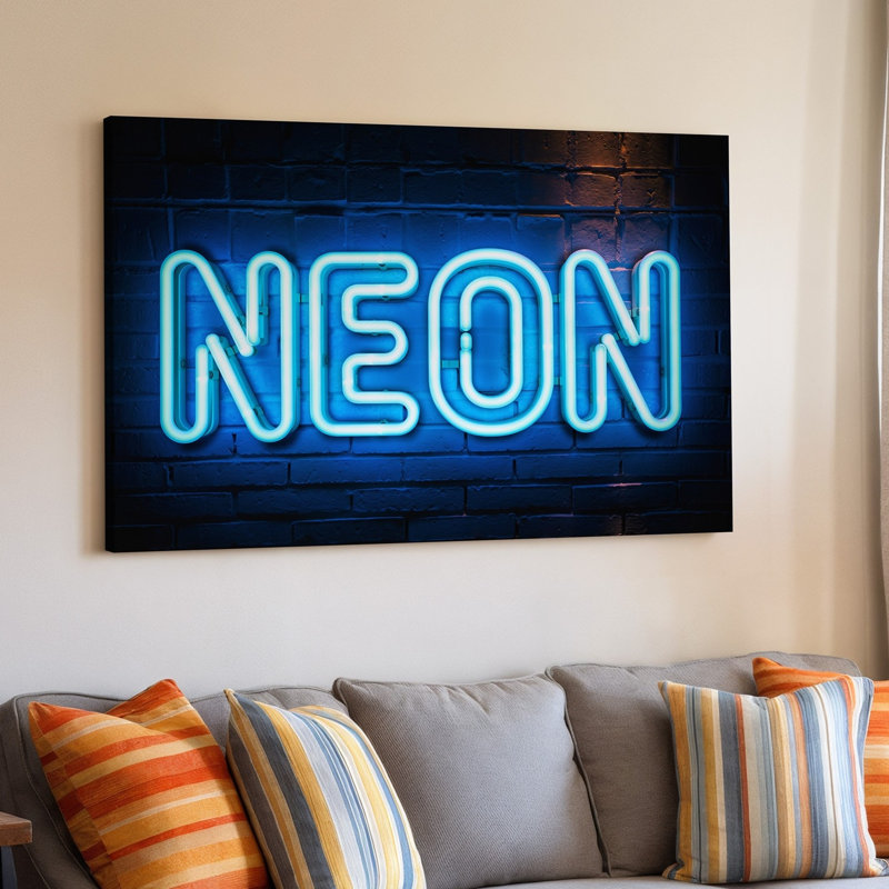 Reproduction d'art sur toile, "Neon", H 16 po x l 20 po