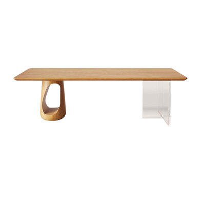Brown Rectangular Solid Wood desk