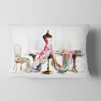 Mannequin de table habillé - Coussin décoratif imprimé abstrait