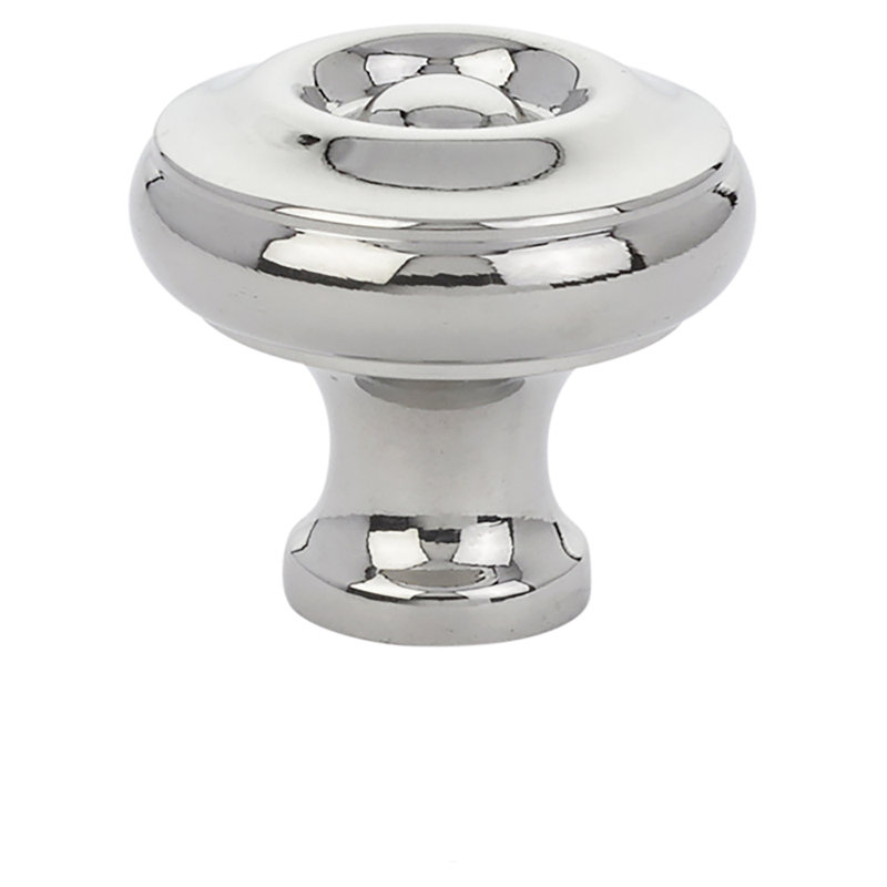 Emtek Waverly Cabinet Knob, Polished Nickel, 1.25" H x 1.25" W x 1.25" D