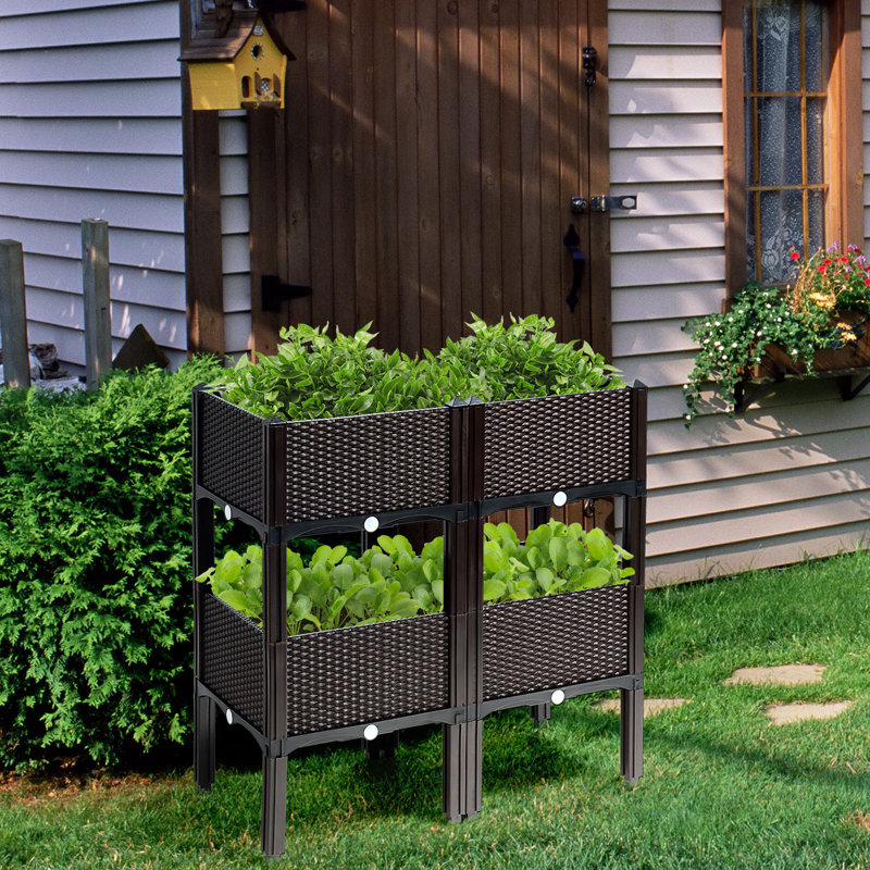 Elevated Planter, Brown
