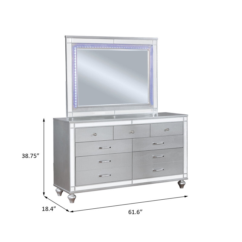 Commode contemporaine Brachium, argent