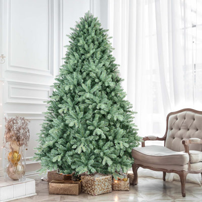 Arbre de Noël automatique bleu PE / PVC avec support en métal