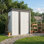 5 pi X 3 pi Remise extérieure en métal avec structure de plancher, blanc