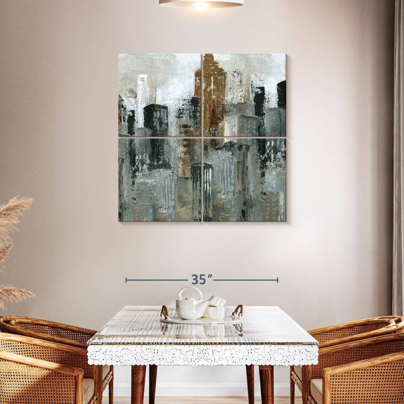 Avery Intersection Painting, 38" H x 38" W