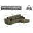 Comfortable Modular Sofas, Plush Chenille, Minimalist Sleeper For Home