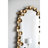 Full Length Arched Mirror With Golden Leaf Details For Living Space Wall Accents Room Interior