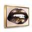 Black Gold Lips Biting - Photographie sur toile-59843911-59843904