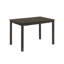 Ensemble de salle à manger 5 pièces en bois foncé / gris Table rectangulaire 4 chaises rembourrées en tissu à haut dossier