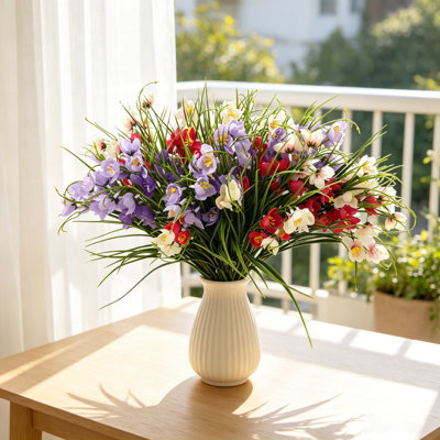 Ensemble de 8 fleurs artificielles pour l'extérieur et l'intérieur, fausses fleurs de magnolia, résistantes aux rayons UV, réalistes, pour la maison, jardin, porche, fenêtre, balcon, jardin