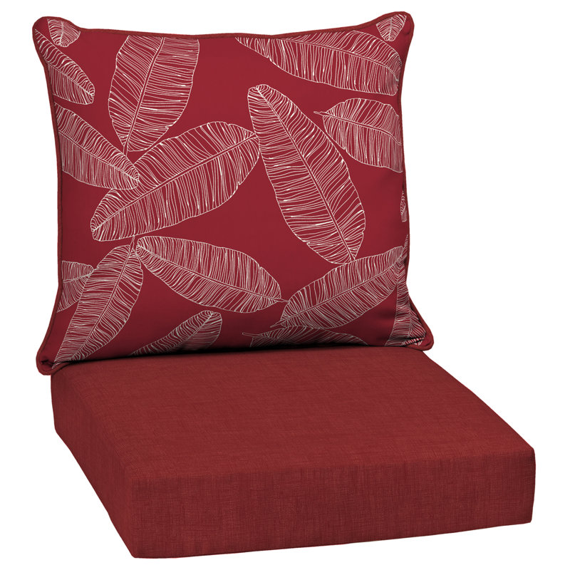 ARDEN Outdoor Chaise Lounge 3.5" Cushion, Red/White