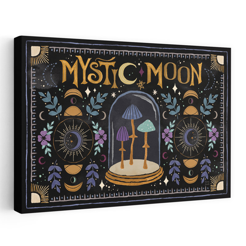Mystical Times I - Fête d'Halloween contemporaine en or noir, H 60 po x l 40 po