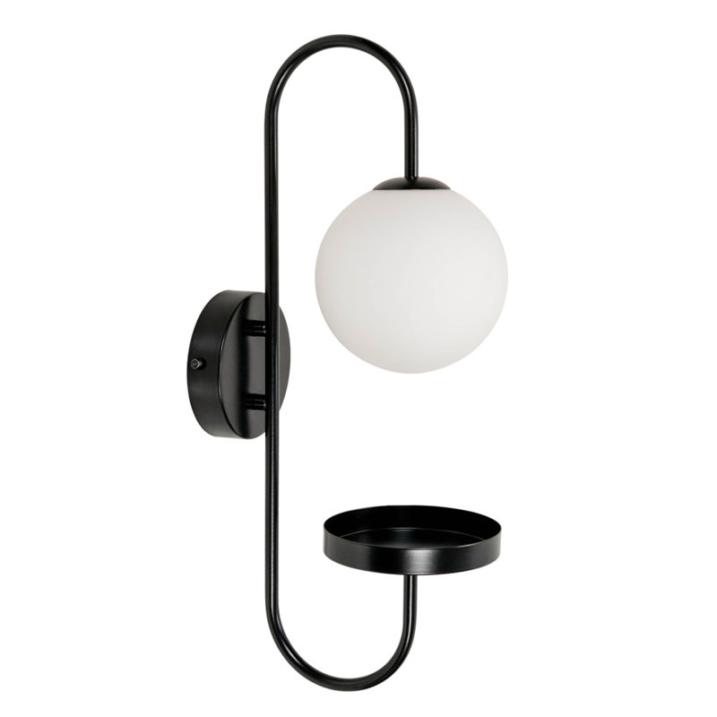 Talty Flush Mounted Sconce, Matte Black