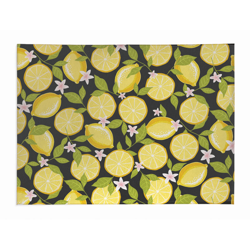 Tapis d'extérieur Lemons, Rectangle 5 pi x 7 pi