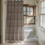 Peach Grid - Premium Shower Curtain-610362506