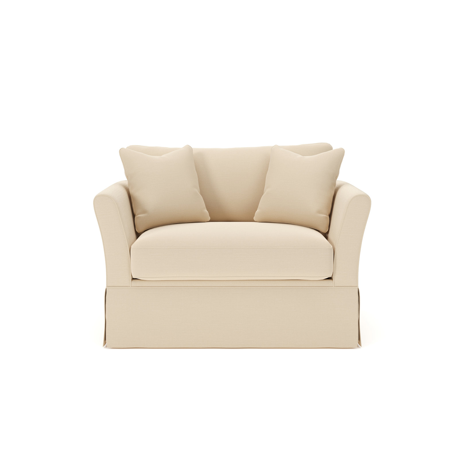 Shelby Upholstered Accent Chair, Canvas Flax Sunbrella® Canvas