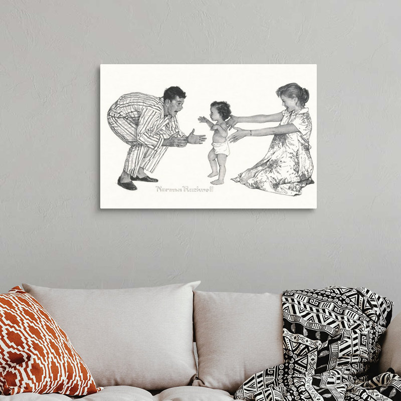 «Baby's First Step», art mural sur toile, Toile tendue, H 24 po x l 36 po x P 1,25 po