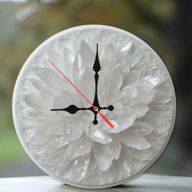 Horloge murale en bois 10 po, mouvement silencieux, à piles (piles AA non incluses), décor artistique, parfait pour les décorations