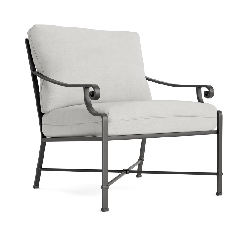 Venetian Outdoor Lounge Chair, Fusion Dove, Textured Pewter