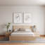 Ensemble de chambre à coucher 3 pièces avec lit et 2 tables de chevet Antonnio-1643075412-1646459379