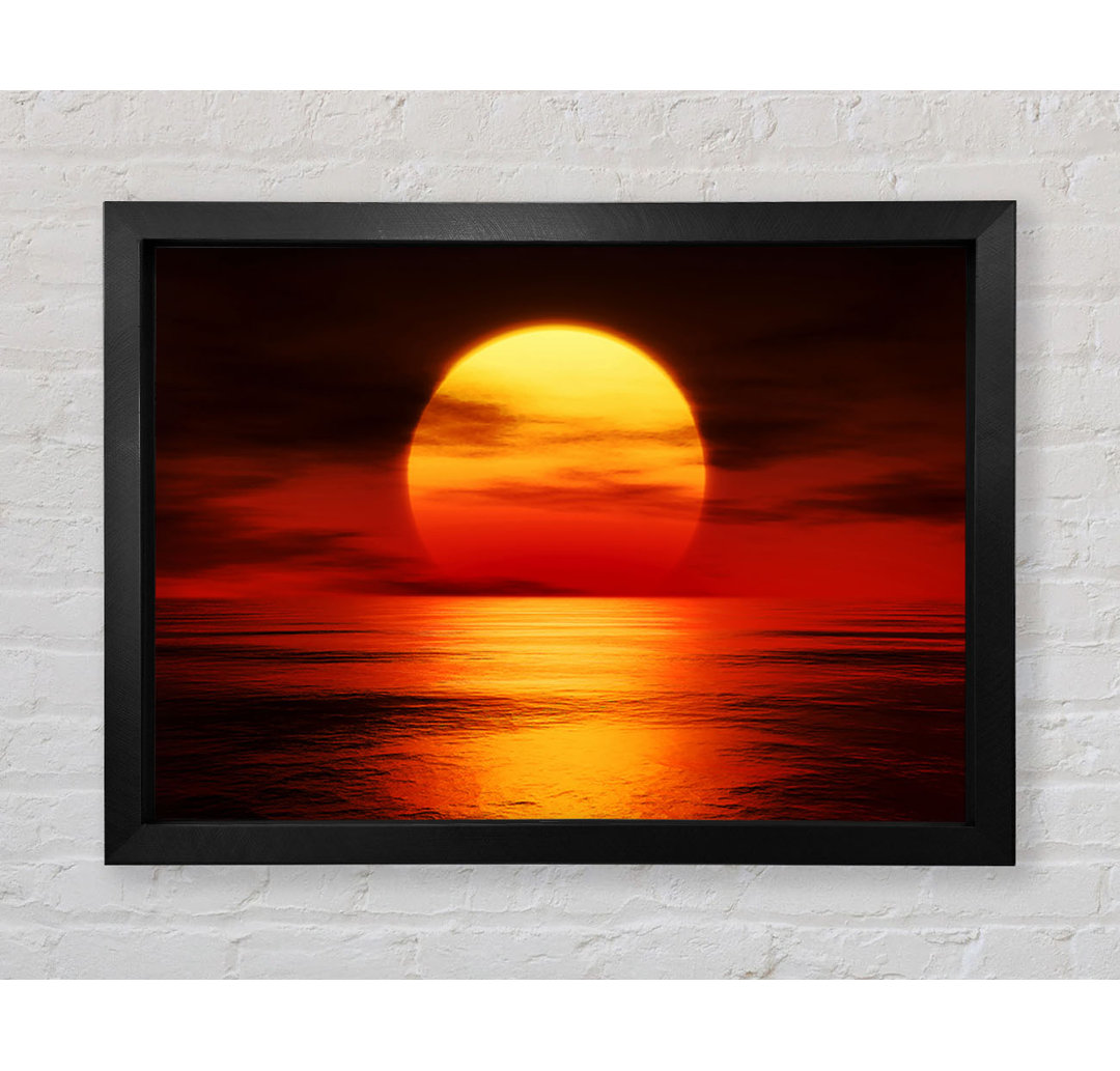 Red Fire Sky Reflections - Einzelne Bilderrahmen Kunstdrucke