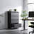 35.43"W 4 Drawer Metal Lateral File Cabinet with Lock for Home and Office.-715907433