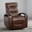Elvina Genuine Leather Swivel Power Recliner-1577146354