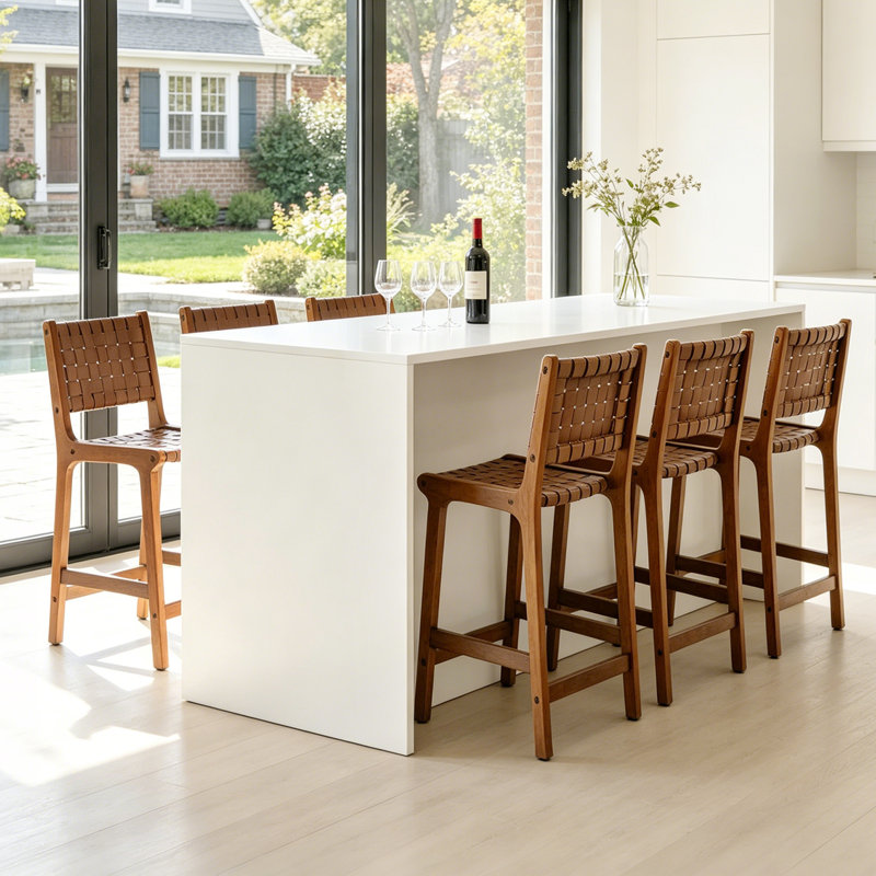 Dolorous Counter Stool, 2, Walnut/Brown
