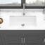 Évier de cuisine en composite de quartz blanc de 32 po x 19 po - construction, station de travail hygiénique encastrée en composite avancé, entretien facile