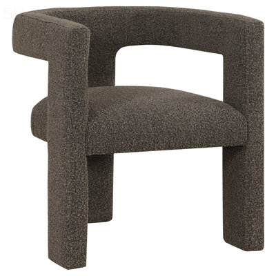 Boucle Upholstered Accent Side Chair With Soft Texture And Elegant Curves,  For Modern And Minimalist Interiors.