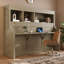 Lit escamotable intégré avec bureau et tablettes de rangement-2027724803